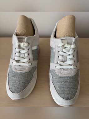 Mix No. 6 White/Grey Sahara Wedge Sneakers / Size 9 (Never Worn)
